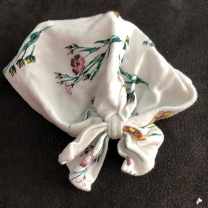 Catherine Malandrino floral baby hat with bow